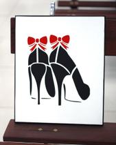 Quadro mdf sapatos com laço Quadro mdf sapatos com laço