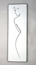 Quadro mdf silhueta feminina