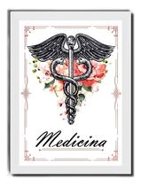 Quadro Medicina Saúde Enfermagem Arte Na Moldura Branca Quadro Medicina Saúde Enfermagem Arte Na Moldura Branca