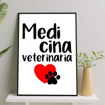 Quadro Medicina Veterinária Profissões Decorativo 28x40cm Quadro Medicina Veterinária Profissões Decorativo 28x40cm