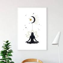 Quadro Meditação - Conexão Universo 24X18Cm - Com Vidro