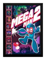 Quadro Mega Man 2 Nes Game Arte Poster Moldurado