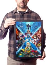 Quadro Mega Man X Game Arte Poster Moldurado Quadro Mega Man X Game Arte Poster Moldurado