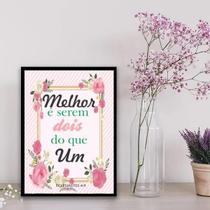 Quadro Melhor É Serem Dois Que Um 24X18Cm Vidro Branca Quadro Melhor É Serem Dois Que Um 24X18Cm Vidro Branca