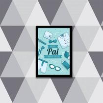 Quadro Melhor Pai do Mundo Inteiro 24x18cm - com vidro Quadro Melhor Pai do Mundo Inteiro 24x18cm - com vidro