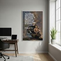 Quadro melhores coisas da vida. - Chico Xavier - 70x50cm Cor:Moldura Preta