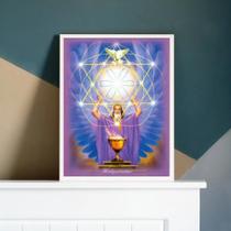 Quadro Melquisedec Rei Mundo 33X24Cm, Moldura Preta, Papel Quadro Melquisedec Rei Mundo 33X24Cm, Moldura Preta, Papel