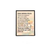 Quadro Mensagem Para Minha Filha 45X34Cm Quadro Mensagem Para Minha Filha 45X34Cm