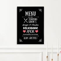 Quadro Menu Do Dia Restaurante Lanchonete Cozinha 28x40cm
