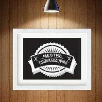 Quadro Mestre Churrasqueiro Horizontal - 60X48Cm