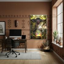 Quadro Mestre Irineu, fundador do Santo Daime - 70x50cm Cor:Moldura Preta