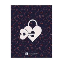 Quadro Metal 20X26Cm Cadeado Love (10146)