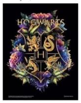 Quadro metal slim 26x20cm hogwarts floral 10082666