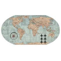 Quadro Metálico Mural Mapa Mundi Vintage Quadro Metálico Mural Mapa Mundi Vintage