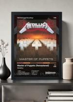 Quadro Metallica Master of Puppets (Rema. (Dark) Com Vidro Tamanho:21cm x 30cm (A4) Quadro Metallica Master of Puppets (Rema. (Dark) Com Vidro Tamanho:21cm x 30cm (A4)