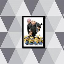 Quadro Meu Malvado Favorito - Minions 33x24cm - com vidro