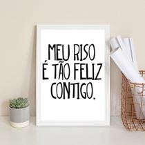 Quadro Meu Riso É Tão Feliz Contigo 24X18Cm