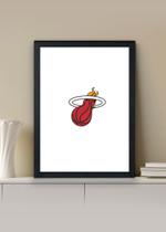 Quadro Miami Heat - Com vidro Tamanho:21cm x 30cm (A4) Quadro Miami Heat - Com vidro Tamanho:21cm x 30cm (A4)