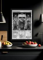 Quadro Michael Jackson Dangerous (Black&white) Com Vidro Tamanho:21cm x 30cm (A4)