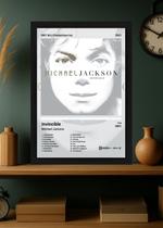 Quadro Michael Jackson Invincible (Colored) Com Vidro Tamanho:21cm x 30cm (A4)
