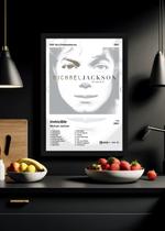 Quadro Michael Jackson Invincible (Light) Com Vidro Tamanho:21cm x 30cm (A4)