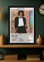Quadro Michael Jackson Off the Wall (Light) Com Vidro Tamanho:21cm x 30cm (A4) Quadro Michael Jackson Off the Wall (Light) Com Vidro Tamanho:21cm x 30cm (A4)