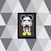 Quadro Mickey Star Wars 45x34cm - com vidro