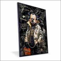 Quadro Mickey Vinil Com Vidro