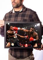 Quadro Mike Tyson Boxe Foto Luta Soco Pôster Quadro Mike Tyson Boxe Foto Luta Soco Pôster