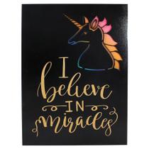 Quadro Milagres Believe in Miracles 60x40cm - Decorativo
