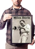 Quadro Miles Davis Trompetista Jazz Decoração Quadro Miles Davis Trompetista Jazz Decoração