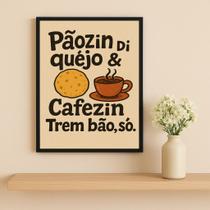 Quadro Mineirês - Pão De Queijo 33x24cm Mold Preta