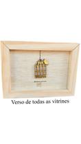 Quadro Mini De Mesa Madeira Natural Decorativa