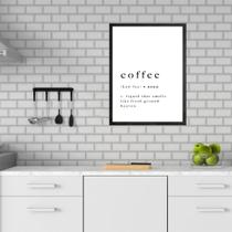 Quadro Minimalista Coffee - Dictionary 45x34cm - com vidro Quadro Minimalista Coffee - Dictionary 45x34cm - com vidro