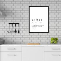 Quadro Minimalista Coffee - Dictionary 45X34Cm - Com Vidro