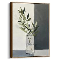 Quadro Minimalista - Essência de Simplicidade em Folhas Verdes