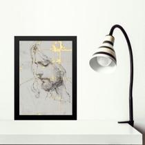 Quadro Minimalista Jesus Abstrato - Mármore 33x24cm - com vidro