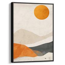Quadro Minimalista - Paisagem Solar Abstrata em Camadas