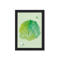 Quadro Minimalista Safari Gorila Verde Moldura Preta 22x32 Quadro Minimalista Safari Gorila Verde Moldura Preta 22x32