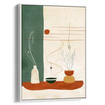 Quadro Minimalista - Serenidade em Natureza e Linhas Delicadas