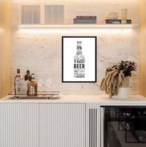 Quadro Minimalista Tipos De Cerveja 33x24cm