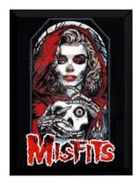 Quadro Misfits Horror Punk Marilyn Monroe Moldura 42x29cm