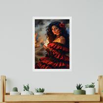 Quadro Mistico Cigana Do Fogo 24x18cm Quadro Mistico Cigana Do Fogo 24x18cm