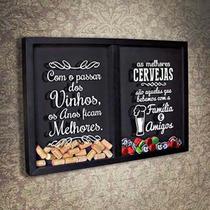 Quadro Misto para Rolhas e Tampinhas - Melhores - Quadro Novo