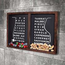 Quadro Misto para Rolhas e Tampinhas - Metades 1 - Quadro Novo