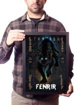 Quadro Mitologia Nórdica Fenrir Lobo Arte Viking - Fanarte Quadro Mitologia Nórdica Fenrir Lobo Arte Viking - Fanarte