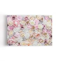 Quadro Mix de Flores e Rosas Coloridos Canvas 60x40cm Quadro Mix de Flores e Rosas Coloridos Canvas 60x40cm