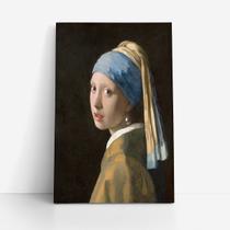 Quadro Moça com Brinco de Pérola Johannes Vermeer 60x40cm Quadro Moça com Brinco de Pérola Johannes Vermeer 60x40cm