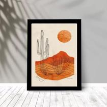 Quadro Moderno Abstrato Deserto 45X34Cm