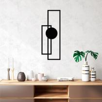 Quadro Moderno MDF Geométrico Vazado Minimalista